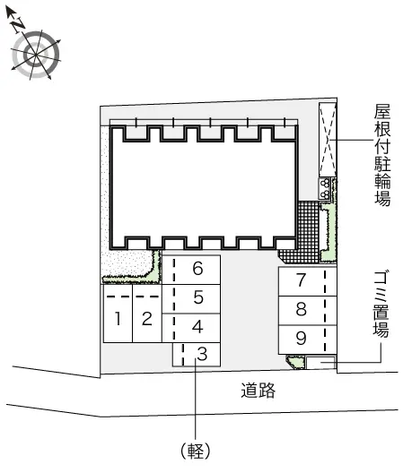 ★手数料０円★知立市山屋敷町　月極駐車場（LP）